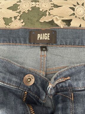 PAIGE Men’s Lennox Blue Denim Jeans.  33 x 30 in excellent condition.